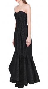 Longue robe corset brocart noire, tenue de soire lgante, gothique 1