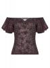 Brown bare shoulders top with...